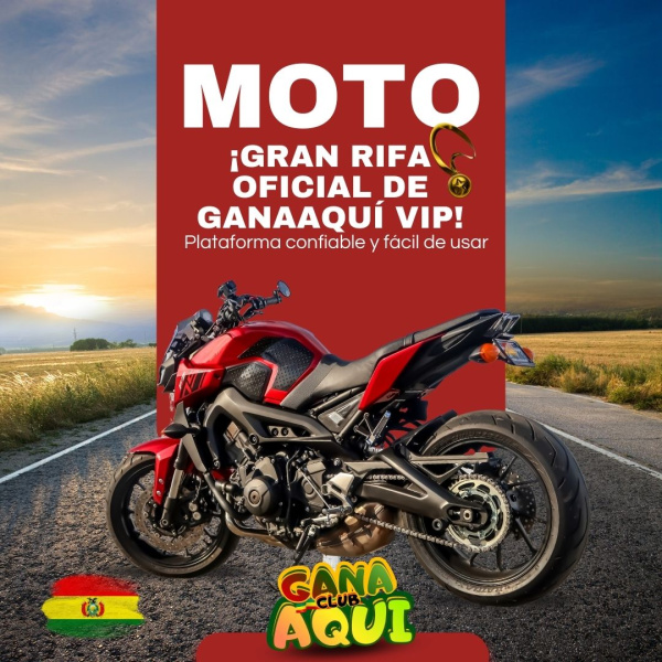 🎉 ¡Gran Rifa Oficial de GanaAquí Vip! 🏍️ ¡Participa y gana una moto espectacular con solo un número!